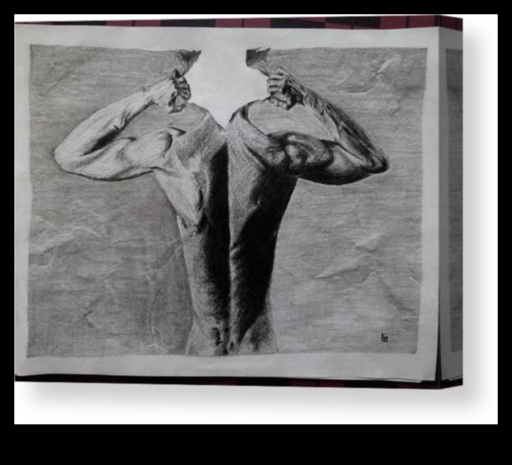 Zīmuļu tehnikas dinamiskai kompozīcijai grafītā