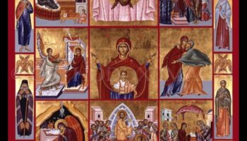 Theotokos Troparion: Bizantijas himnas mākslinieciskajā izteiksmē